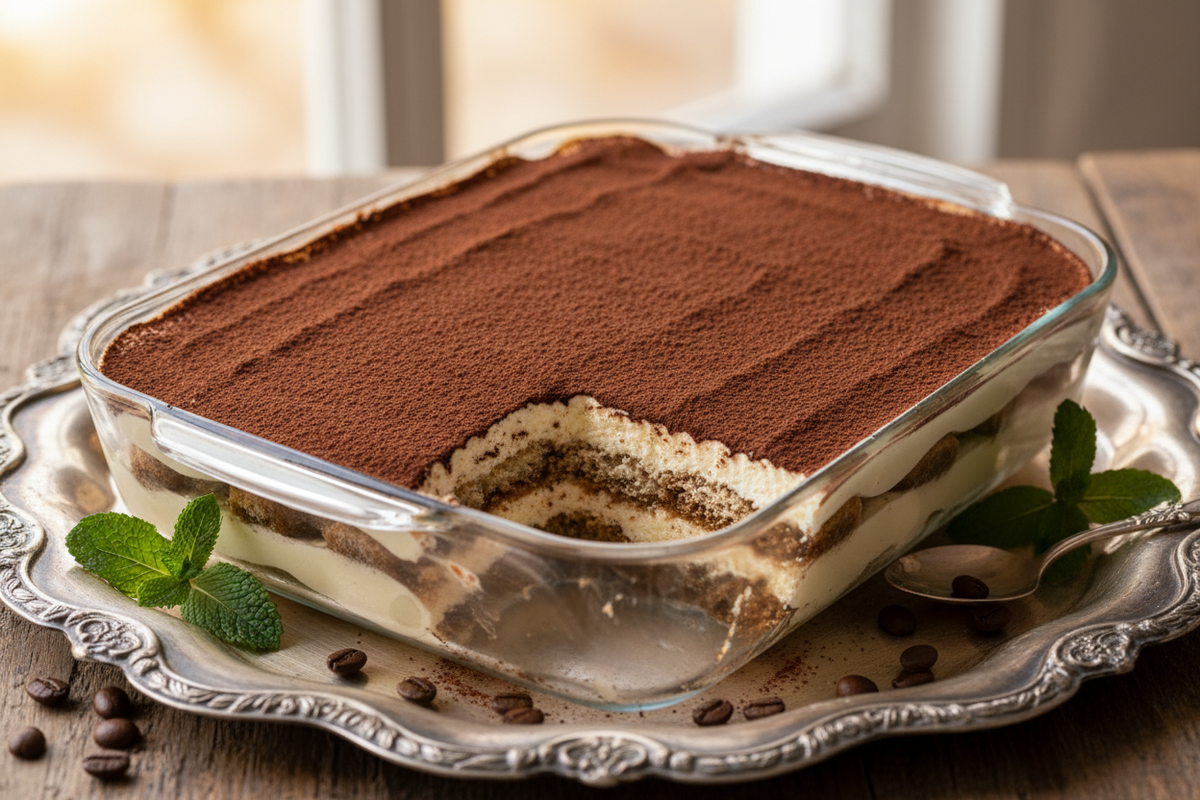 create a tray of tiramisu